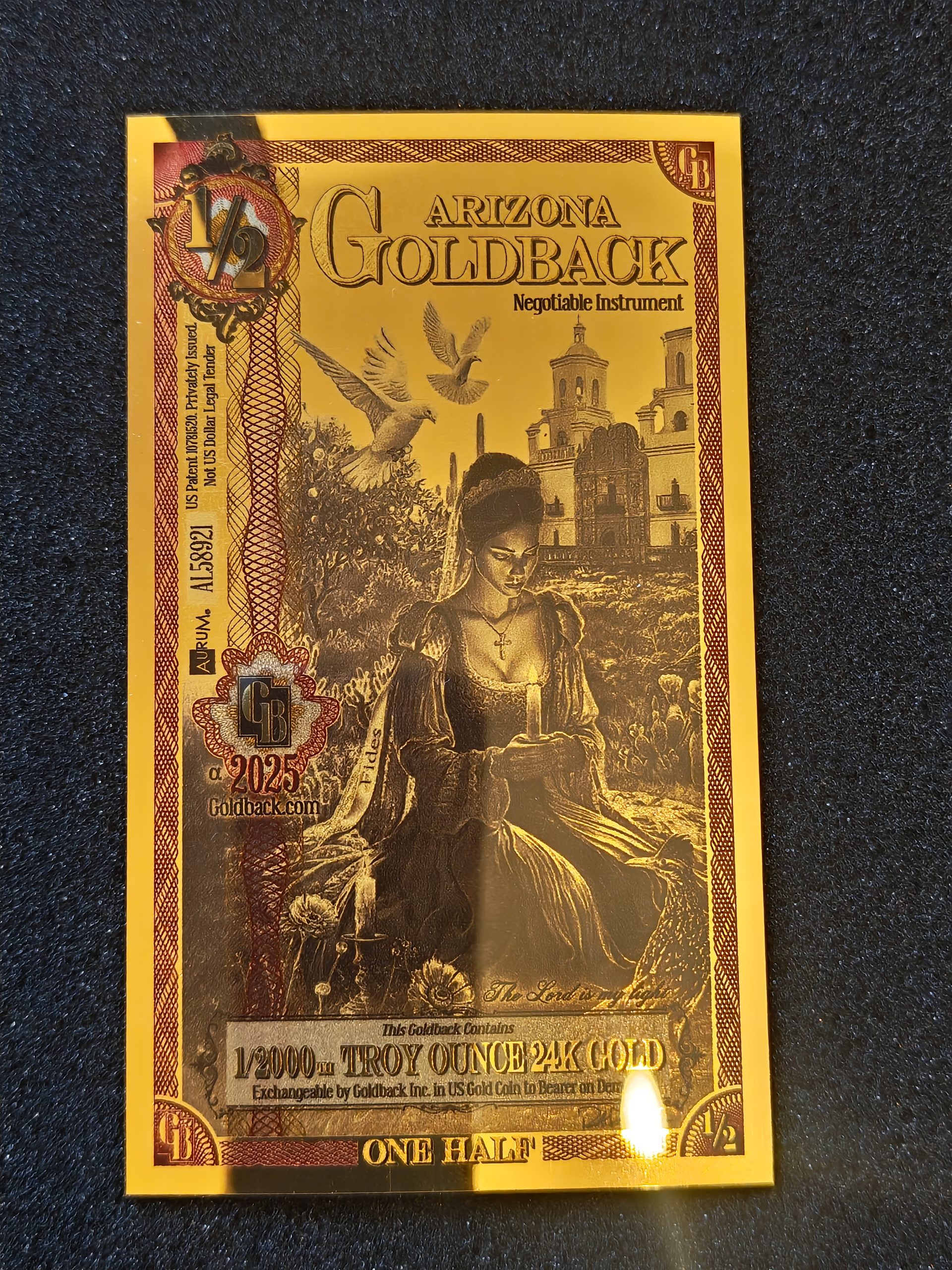 1/2000 oz 999 Fine Gold Goldback