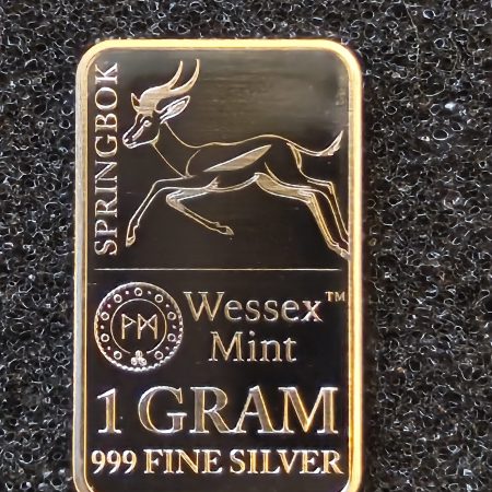 1 g 999 Fine Silver Bullion Bar